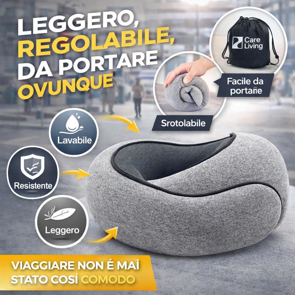 Cuscino ergonomico da viaggio ✈️ niente più dolori al collo