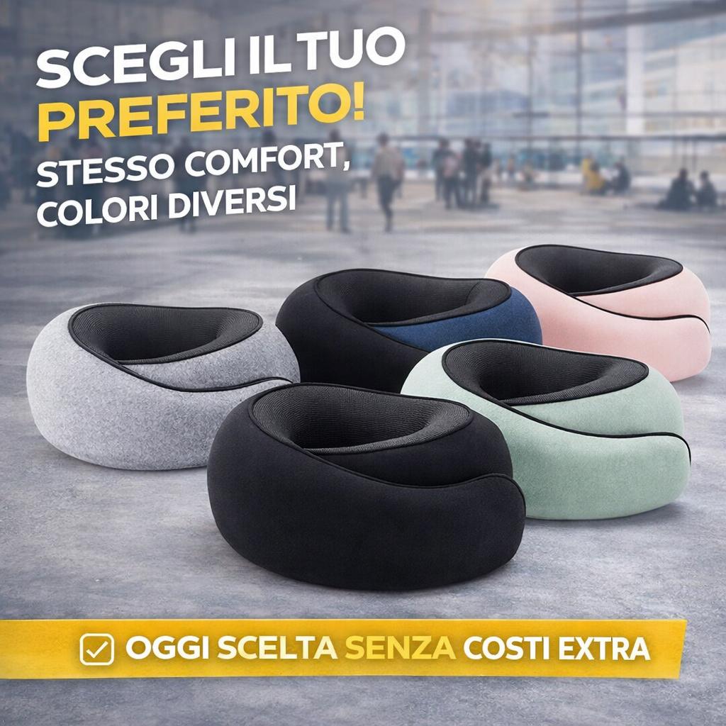Cuscino ergonomico da viaggio ✈️ niente più dolori al collo